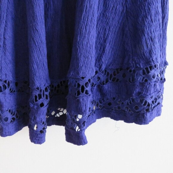 FREE PEOPLE To The Point Lace Crochet Swing Dress Violet Purple Boho Festival XS - Picture 6 of 14